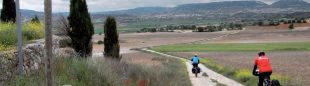 La ruta del Cristal de Hispania atraviesa un paisaje típicamente manchego con llanuras cerealistas que se pierden en el horizonte  (Dioni Serrano)