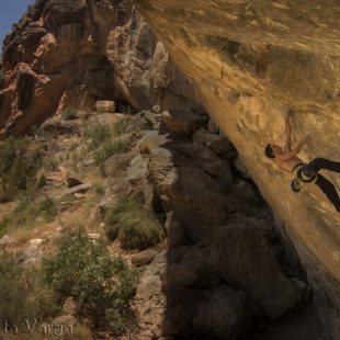 Javier Tamayo en Doctor tendón 8c+ (El Barranco)  (Elena M. de la Varga)