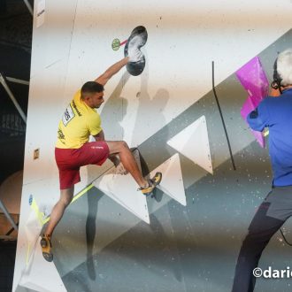 Alberto Ginés ganador del Campeonato de España de Bloque 2022, en la prueba realizada en Cáceres.