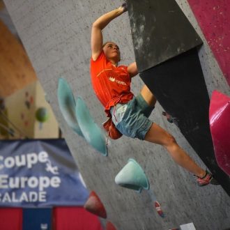 Iziar Martínez en la Copa de Europa de Búlder de Chambéry 2023 (Foto: Lujza Michalkova).