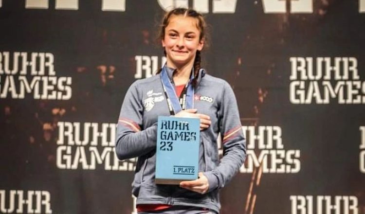 Iziar Martínez, ganadora Junior del Campeonato de Europa de Búlder Juvenil de Duisburg 2023 (Foto: @ruhrgames).