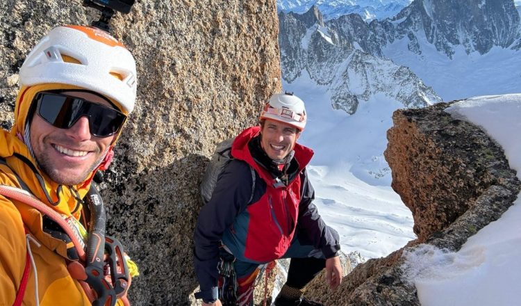 Leo Billon y Benjamin Védrines en las Droites (Foto: B.Védrines).