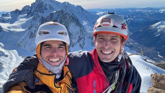 Leo Billon y Benjamin Védrines en el Dru (Foto: B.Védrines).