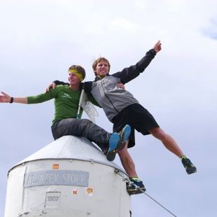 Yann Borgnet y Yoann Joly en el Triglav  (Alpine Line Project)