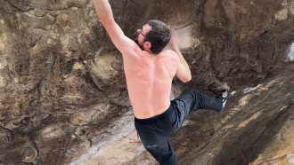 Will Bosi en 'Sleepwalker' 9A de Red Rock (Foto: Teresa Coimbra).