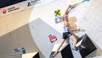 Janja Garnbret en la Copa del Mundo de Innsbruck 2023 (Foto: Lena Drapella/IFSC).