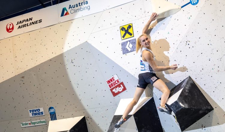 Janja Garnbret en la Copa del Mundo de Innsbruck 2023 (Foto: Lena Drapella/IFSC).