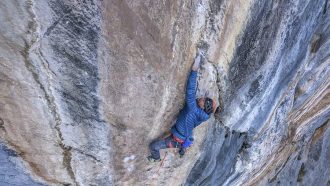 Josh Larson en el 'Vuelo del Cóndor' 8a+