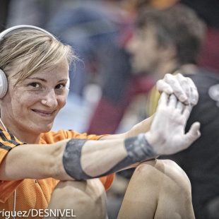 Mari Alarcón en el Campeonato de España de Búlder 2016.  (Darío Rodríguez)
