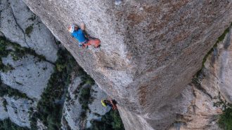 Edu Marín en 'Arco Iris', en Montserrat (Foto: Esteban Lahoz).