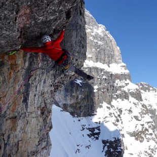 Luka Lindic, Ines Papert y Brette Harrington en 'The sound of silence' al Mt. Fay (Rocosas Canadienses)