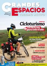 Portada de la revista Grandes Espacios nº 213 Especial Cicloturismo. Septimbre 2015.  [WEB]  ()