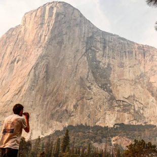 Ignacio Mulero bajo El Capitan en Yosemite en noviembre de 2019