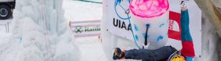 Janez Svoljsak en la Copa del Mundo de Escalada en Hielo 2016 en Rabenstein (Italia)  (Patrick Schwienbacher/ UIAA)