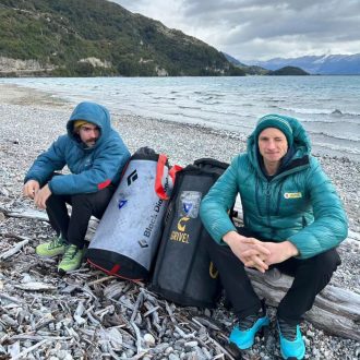 Paolo Marazzi y Luca Schiera en su expedición al Cerro Nora Oeste (Foto: Ragni).