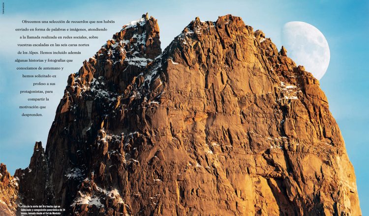 Nuestras-Vuestras 6 Nortes en la revista Desnivel nº 432 Especial 6 nortres de los Alpes