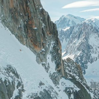 Guillaume Pierrel esquiando el Nicho del Dru (Foto: Mathurin Vauthier).