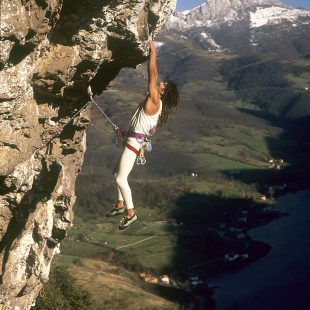 Francisco Blanco en 'Rompedor', Quirós, primer 8a de Asturias (1987)