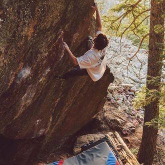 Shawn Raboutou en 'Megatron' 9A de Eldorado Canyon (Foto: Matty Hong).