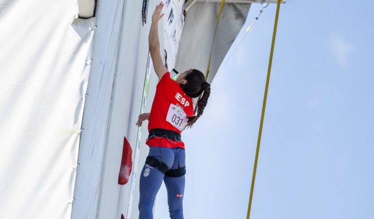 Carla Martínez bate el récord de España en el preolímpico europeo de Roma 2023 (Foto: Jan Virt/IFSC).