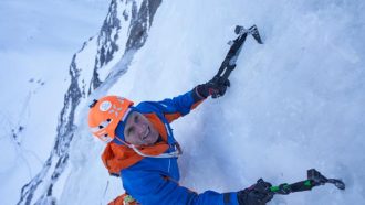 Stephan Siegrist en 'Crack baby' en Kanderstge (Foto: Col. S. Siegrist).