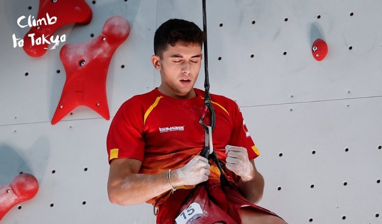 Alberto Ginés en la final de velocidad de Tokyo 2020.