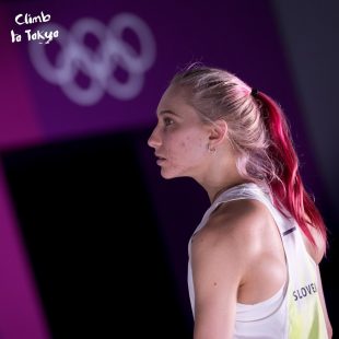 Janja Garnbret en Tokyo 2020.