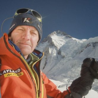 Denis Urubko, en la primera parte de la ruta del G1 invernal (Foto: D.Urubko).