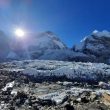 Vista del campo base del Everest desde la tienda de Sito Carcavilla