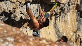 Enrique Beltrán en 'Priorato de Sión' 9a de Alquézar (Foto: Dani Moreno).