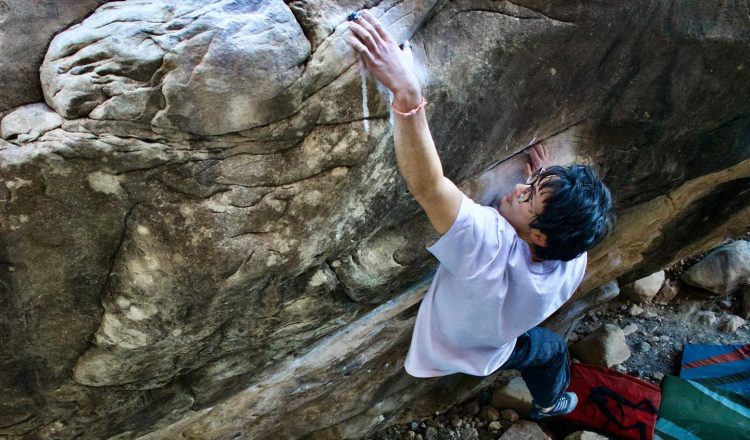 Noah Wheeler en 'Sleepwalker' 8C+ de Red Rock (Foto: @noahwheels).