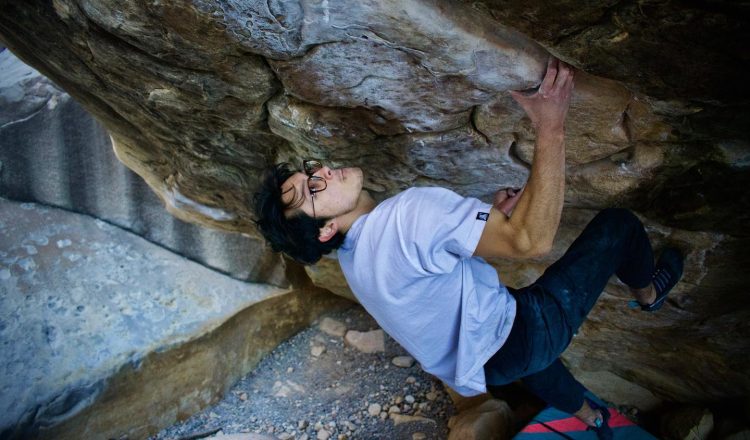 Noah Wheeler en 'Sleepwalker' 8C+ de Red Rock (Foto: @noahwheels).