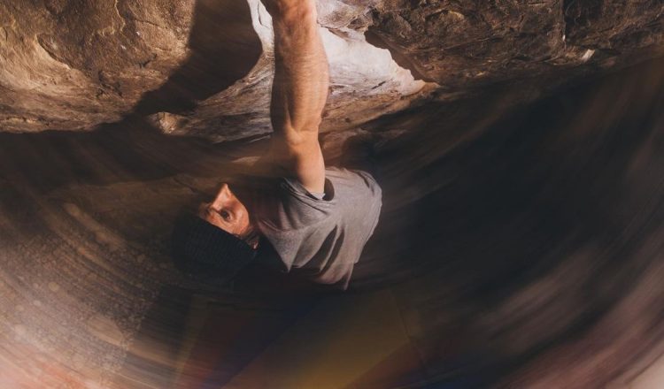 Daniel Woods en 'Return of the Sleepwalker' 9A de Red Rocks.