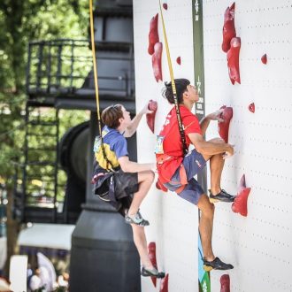 Alberto García, en el Campeonato de Europa de Velocidad de Duisburg 2023 (Foto: @albertclimb).